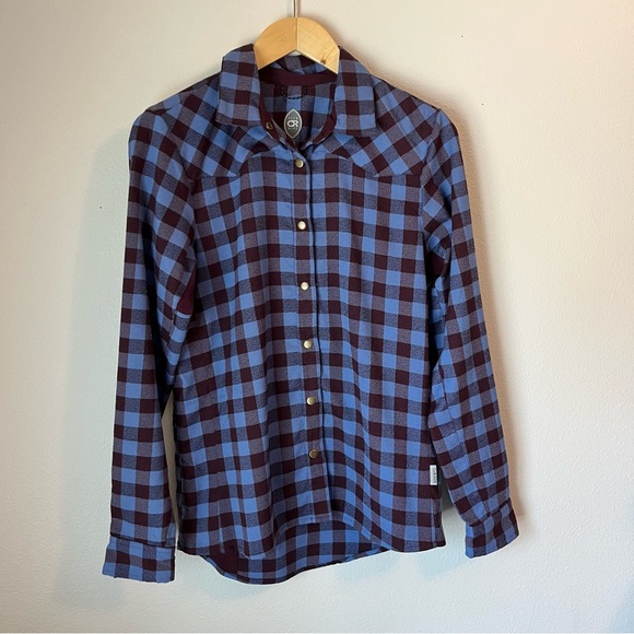 Club Ride Apparel Tops - Club Ride Liv’n Flannel Top Button Down Shirt Mountain Biking MTB Cycling